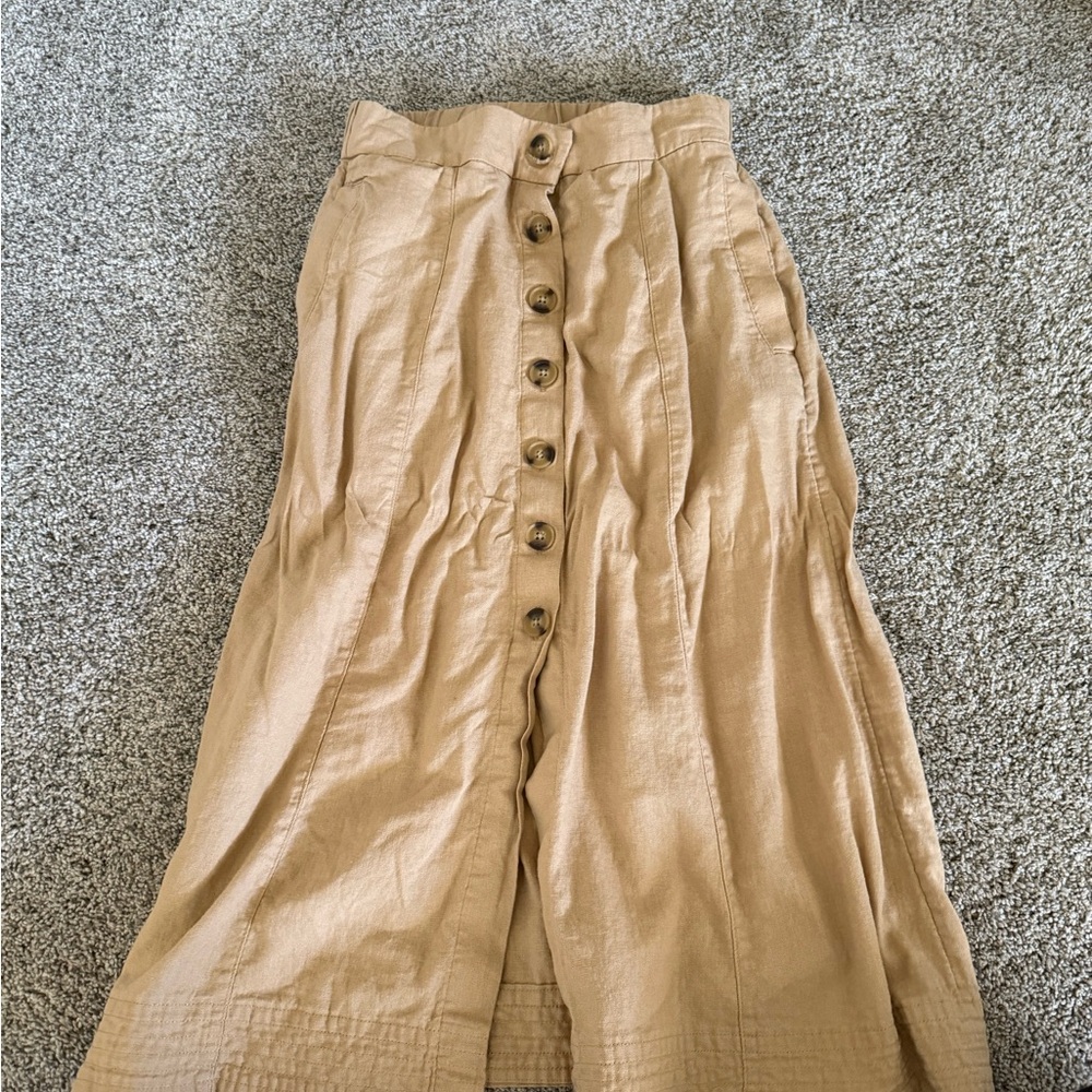 Universal Thread A-Line Skirt with Button Detail